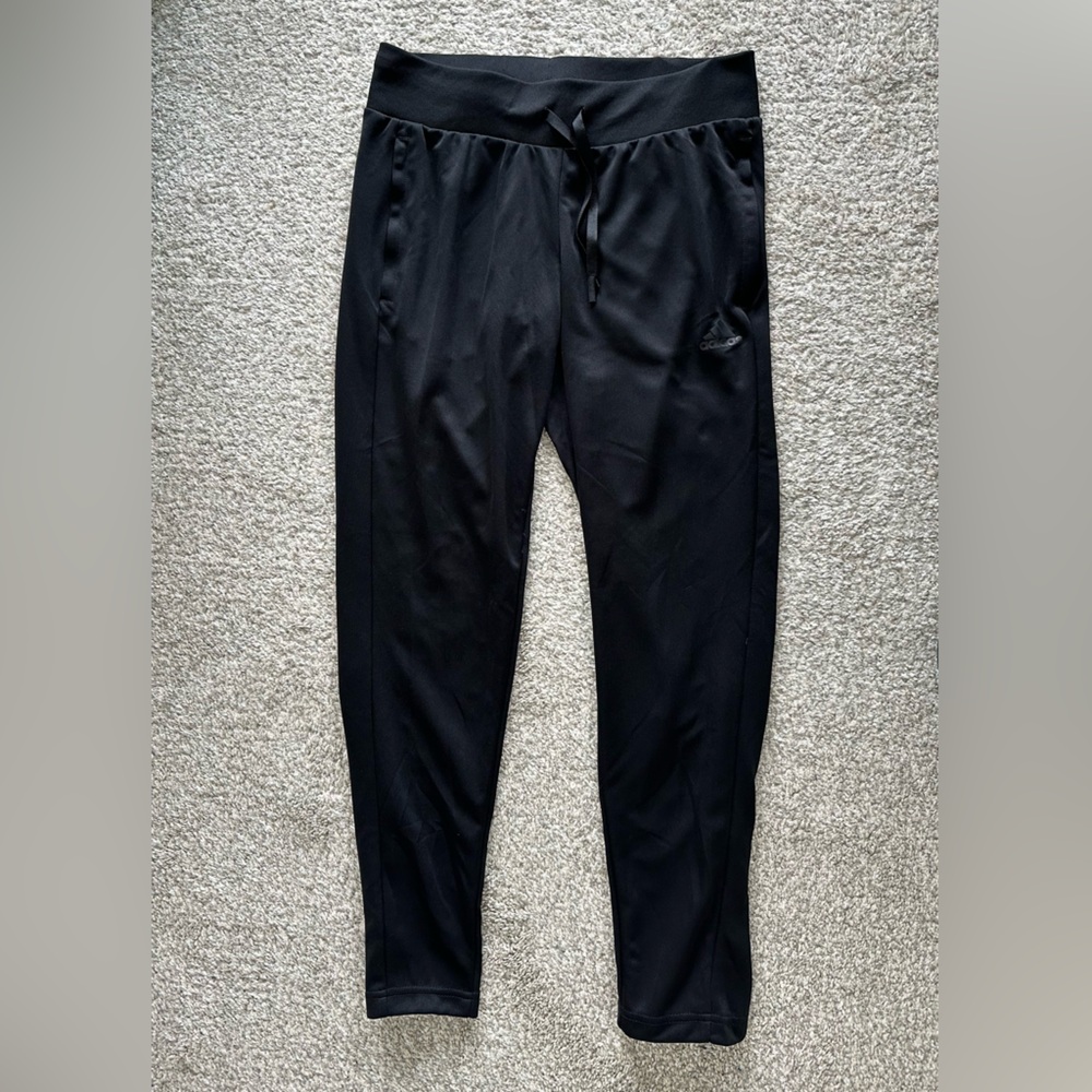 Women’s Adidas Aeroready Black Joggers with‎ Side Ankle Zippers